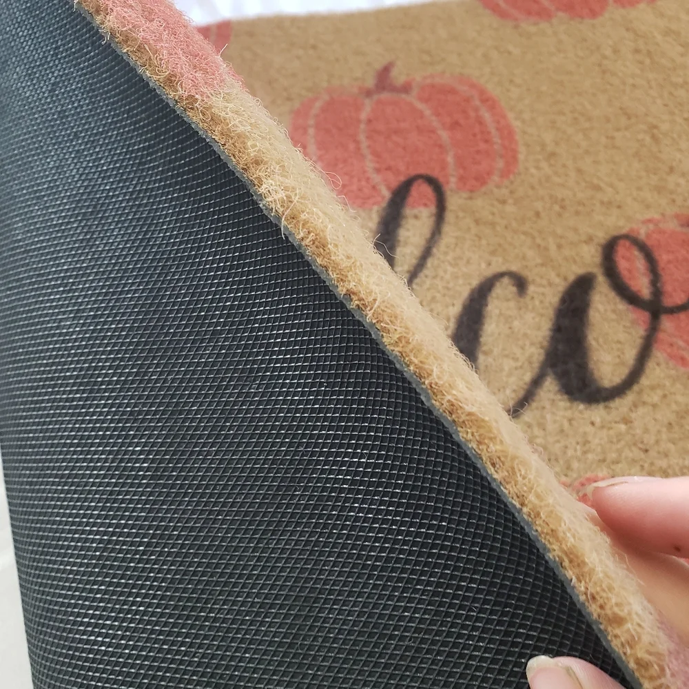 Fall Welcome Doormat with Pumpkins